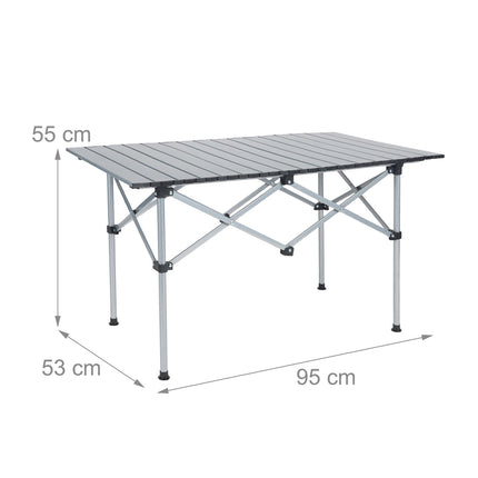 Foldable Steel Camping Table with Carry Bag