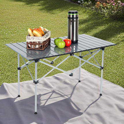 Foldable Steel Camping Table with Carry Bag