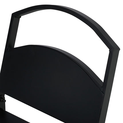 Foldable Steel Firewood Basket with Handles