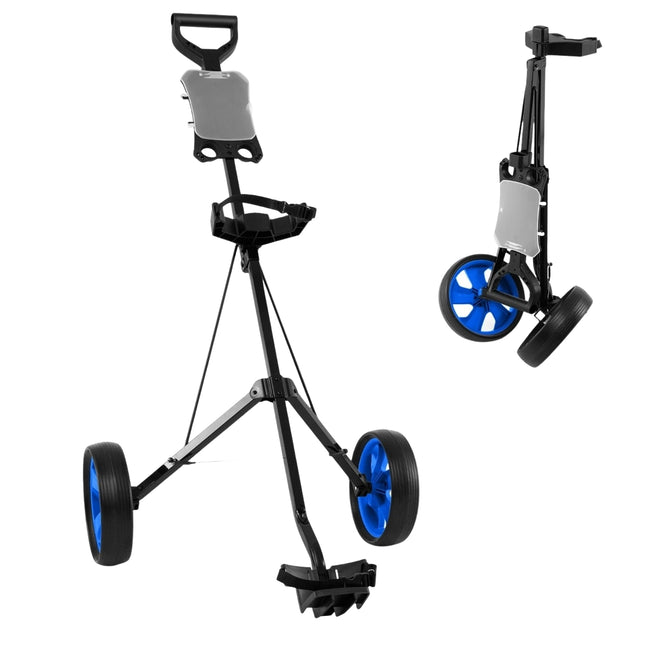 Foldable Steel Golf Trolley with Scorecard Holder, 2 Wheels