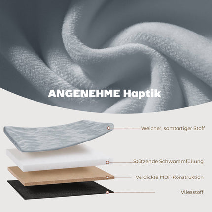 Foldable Storage Ottoman Bench, Dark Grey Velvet, 76x38x35 cm