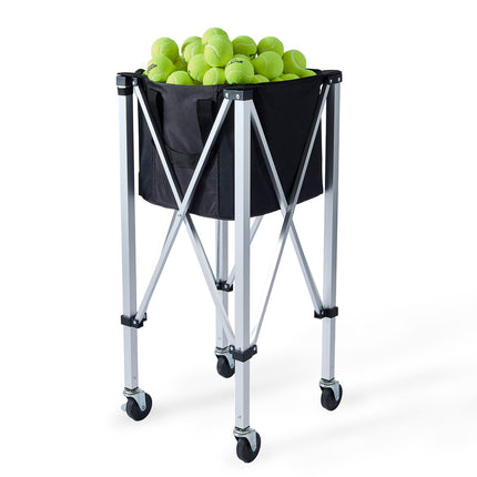 Foldable Tennis Ball Hopper Cart, 150-Ball, Wheels