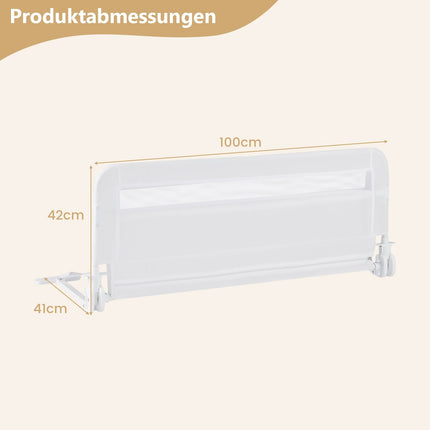 Foldable Toddler Bed Rail, 100 cm, Washable Cover