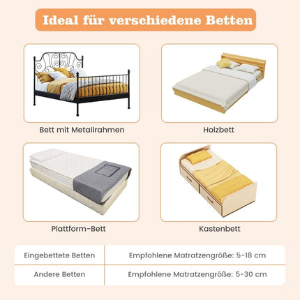 Foldable Toddler Bed Rail with Adjustable Straps, 121x40.5x42 cm