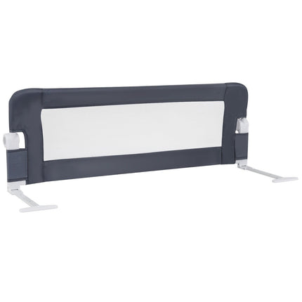 Foldable Toddler Bed Rail with Adjustable Straps, 121x40.5x42 cm, Gray
