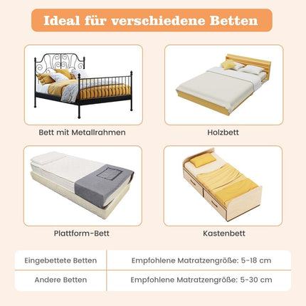 Foldable Toddler Bed Rail with Adjustable Straps, 121x40.5x42 cm, Gray