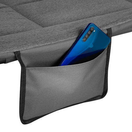 Foldable Tourist Bed, Grey, 200 cm