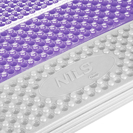 Foldable Tourist Mat, Aluminum Edge, 195cm, Purple