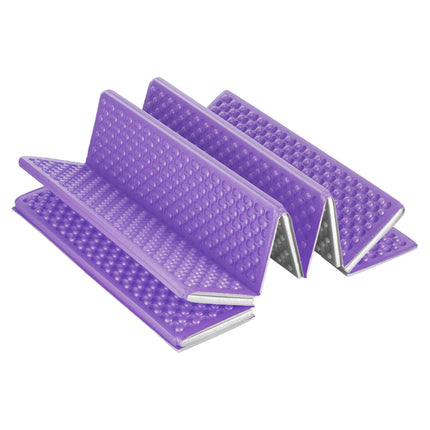 Foldable Tourist Mat, Aluminum Edge, 195cm, Purple