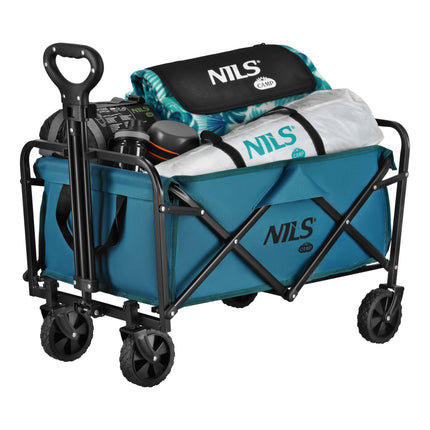 Foldable Tourist Trolley, 70L, Turquoise, 600D PVC