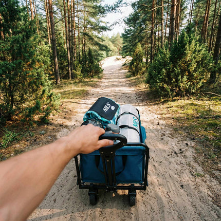 Foldable Tourist Trolley, 70L, Turquoise, 600D PVC