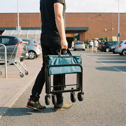 Foldable Tourist Trolley, 70L, Turquoise, 600D PVC