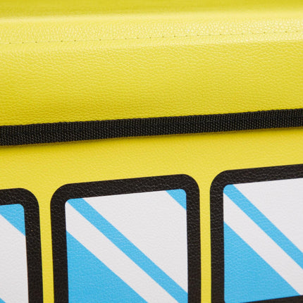 Foldable Toy Storage Box with Lid and Seat