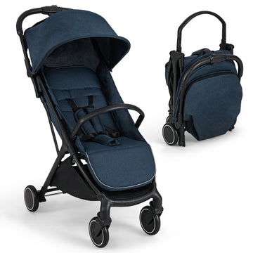 Foldable Travel Stroller with Recline, Adjustable Backrest