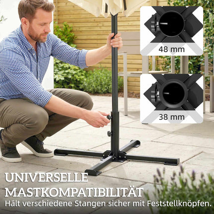 Foldable Umbrella Stand, Fits 38/48mm Poles, Dark Grey