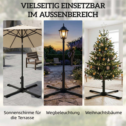 Foldable Umbrella Stand, Fits 38/48mm Poles, Dark Grey