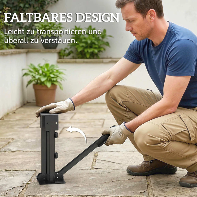 Foldable Umbrella Stand, Fits 38/48mm Poles, Dark Grey