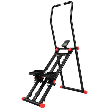 Foldable Vertical Climber with 3 Resistance Levels & LCD Monitor