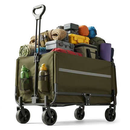 Foldable Wagon with Tailgate – Waterproof, High Capacity