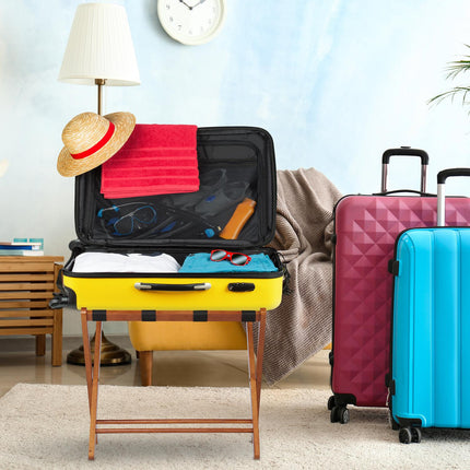 Foldable Wooden Luggage Stand, Set of 2