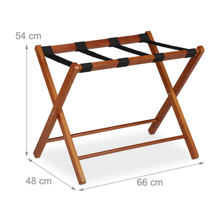Foldable Wooden Luggage Stand, Set of 2