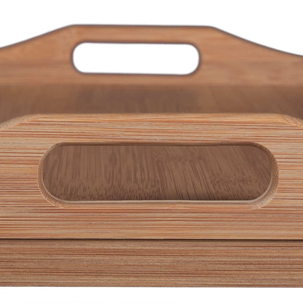 Foldable bamboo bed tray