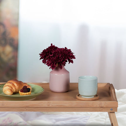 Foldable bamboo bed tray