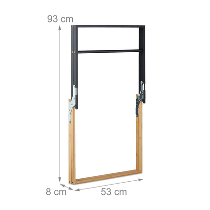 Foldable bamboo towel holder