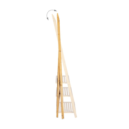 Foldable bamboo towel rail