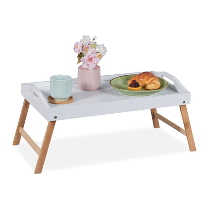Foldable bed tray
