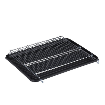 Foldable dish rack with drip tray