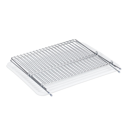 Foldable dish rack with drip tray