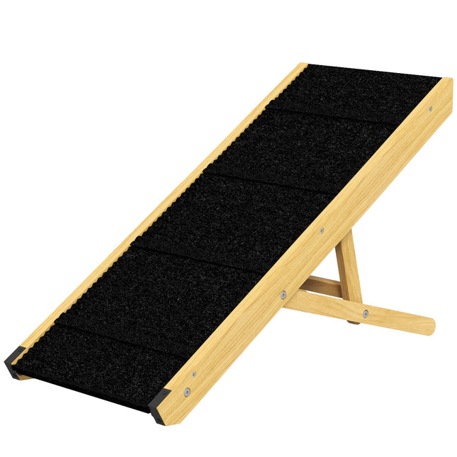 Adjustable collapsible dog ramp, non-slip, supports up to 15 kg