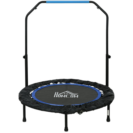 Foldable fitness trampoline, 100 kg, adjustable handle, LCD
