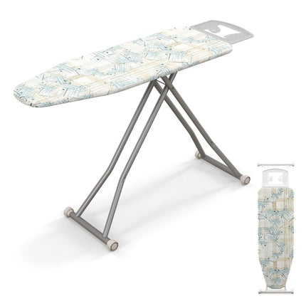 Foldable ironing board with iron rest &amp; 7 Adjustable height ironing table with a load capacity of up to 30 kg, striped L