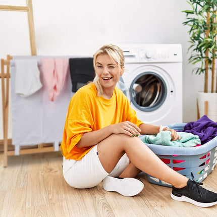 Foldable laundry basket with 3 compartments