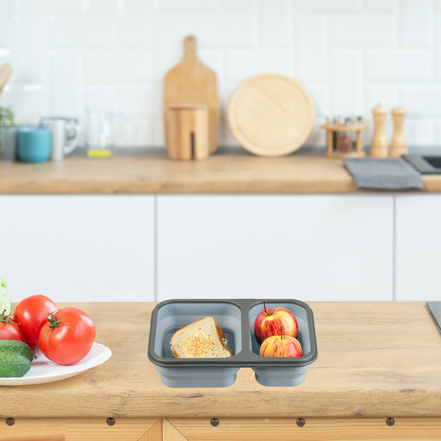 Opvouwbare lunchbox met 2 compartimenten