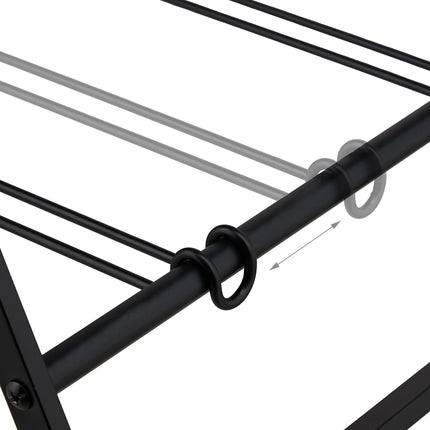 Foldable metal clothes rack