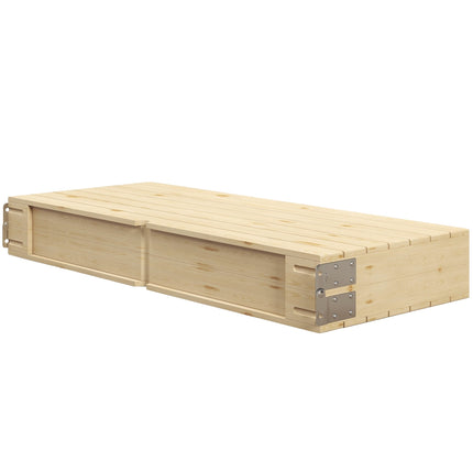 Foldable picnic table in fir wood with bench and umbrella hole