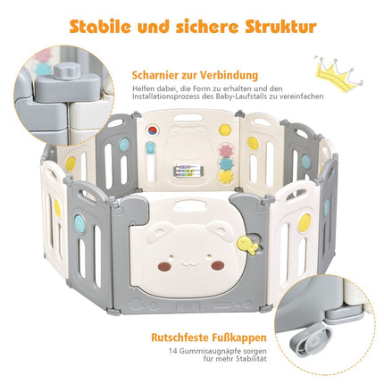 Foldable playpen with 12 panels baby playpen portable play fence