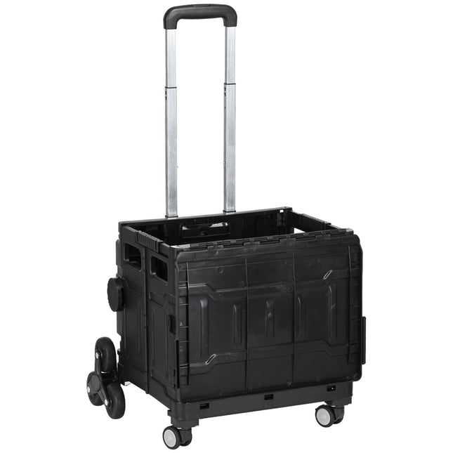 Folding shopping cart, 80 kg capacity, stair climber