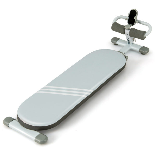 Opvouwbare sit-up bank met 3 verstelbare hoeken en mobiele telefoonhouder. Blauw