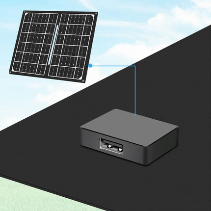 Foldable solar panel with USB charger 1 x USB-A 7W