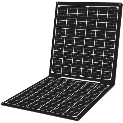 Foldable solar panel with USB charger 1x USB-C, 1x USB-A 30W