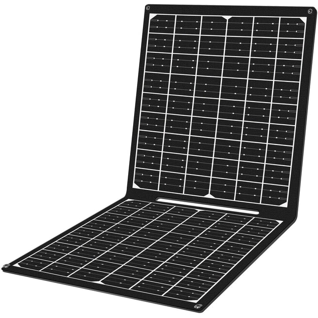 Foldable solar panel with USB charger 1x USB-C, 1x USB-A 30W