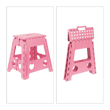 Foldable stool XL pink