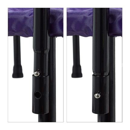 Foldable trampoline with handle
