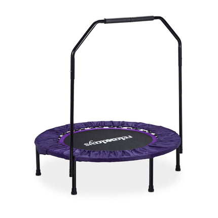 Foldable trampoline with handle