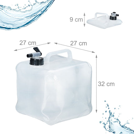Foldable water container with 4 containers