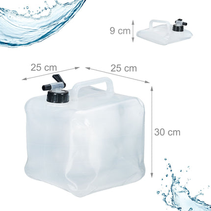 Foldable water container with 4 containers